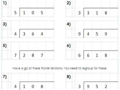 division bus stop method worksheet|Iba pa.